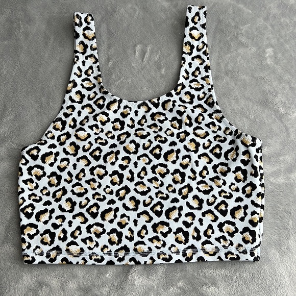 The Upside Ice Leopard Crop Top Size 8 - Picture 3 of 12